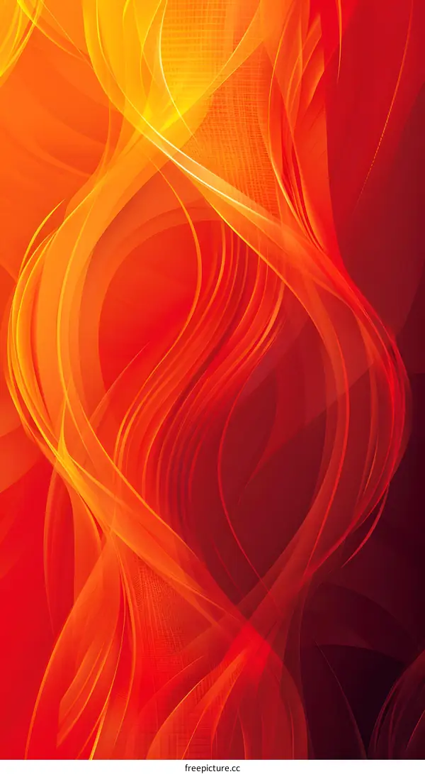 Orange Abstract Wavy Illustration