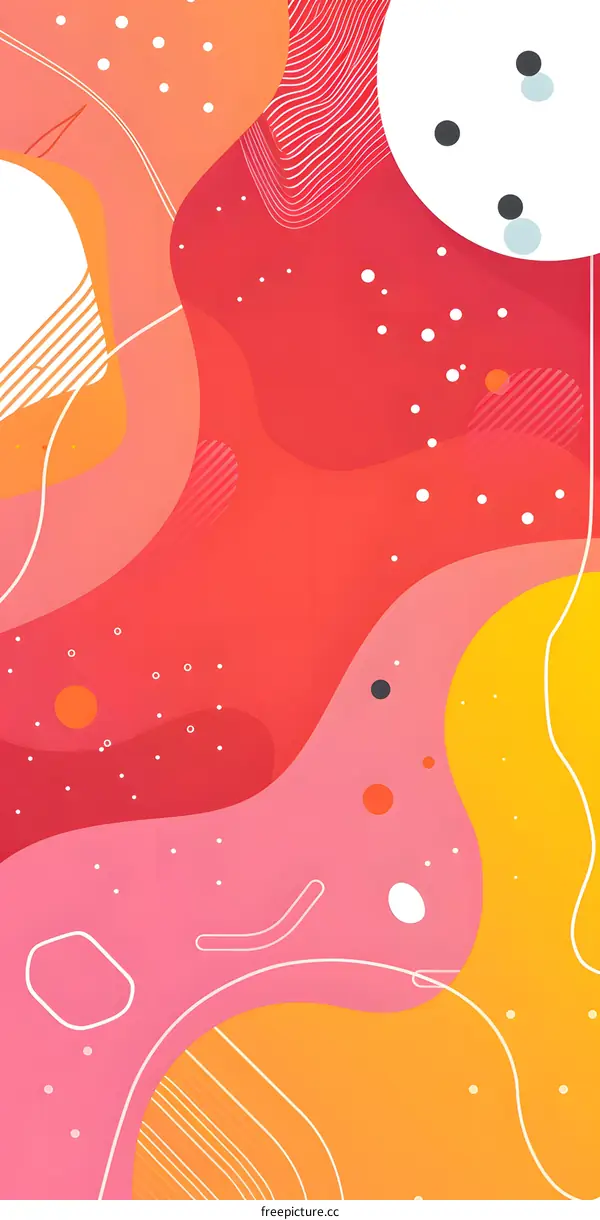 Abstract Colorful Shapes And Lines Background