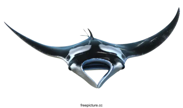 [Transparent Background PNG]Majestic Manta Ray in Flight