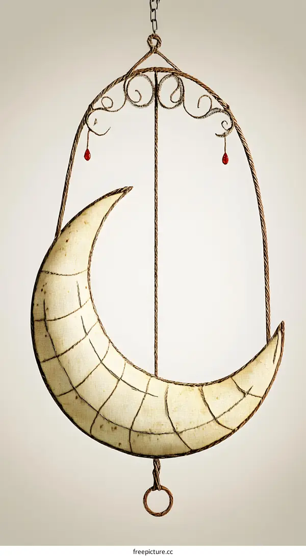 Handmade Crescent Moon Decor Hanging Ornament