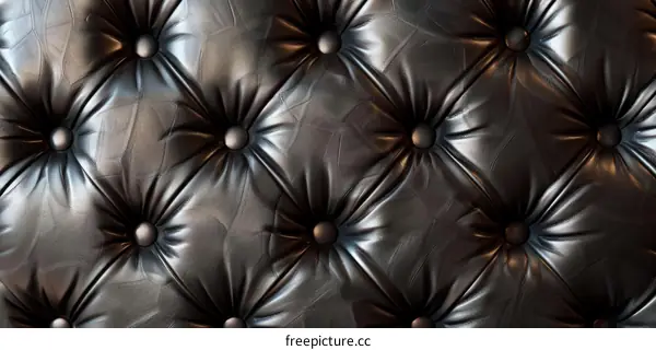 Black Leather Chesterfield Sofa Texture Background