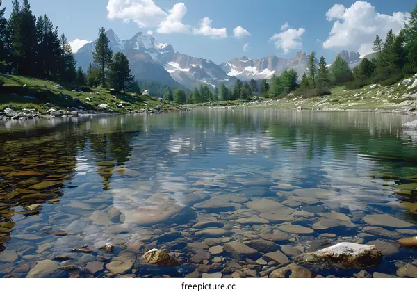 Crystal Clear Mountain Lake