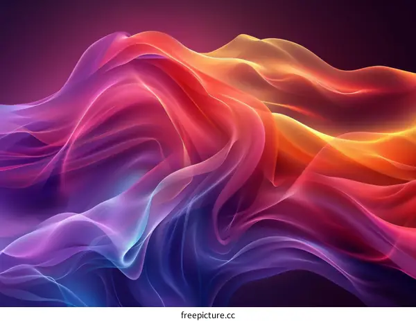 Abstract Colorful Flowing Fabric Design
