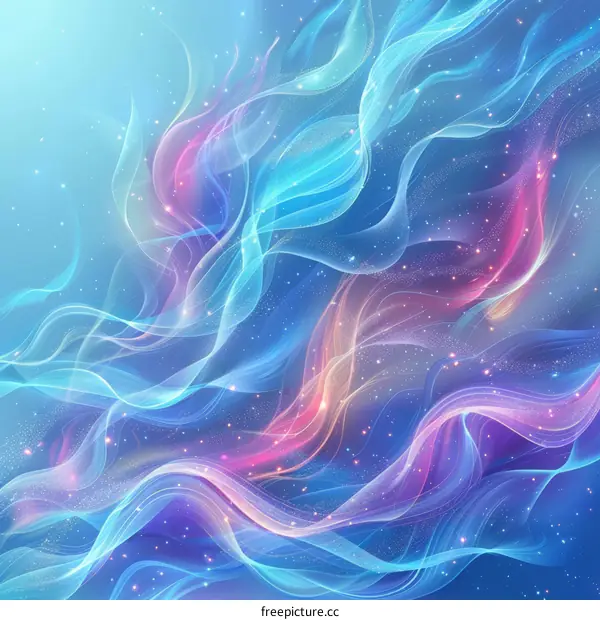 Blue and Pink Wavy Abstract Background