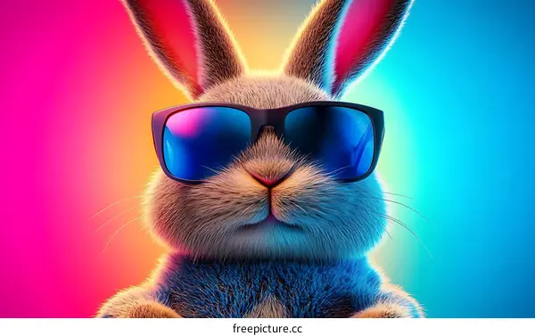 Cool Easter Bunny with Sunglasses