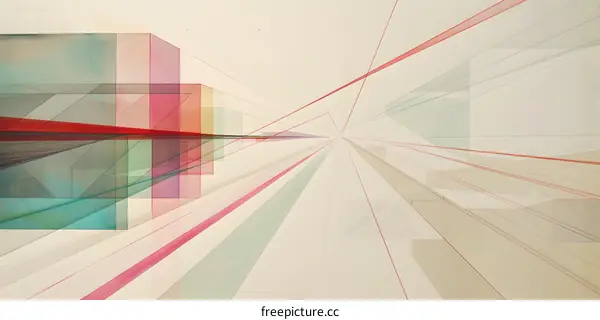 Abstract Geometric Art With Lines And Shapes