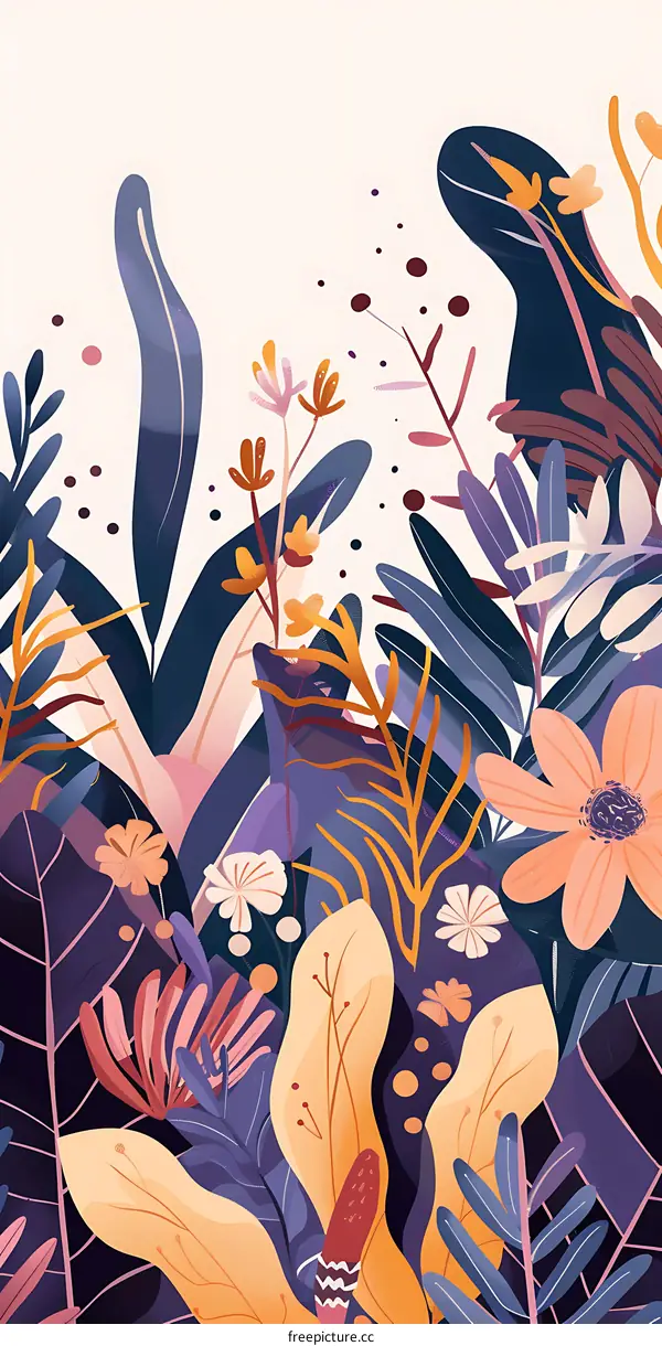 Colorful Floral Pattern Background Design Illustration