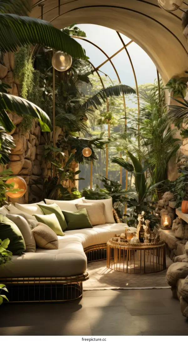 Modern Living Room Interior Design with Natural Elements