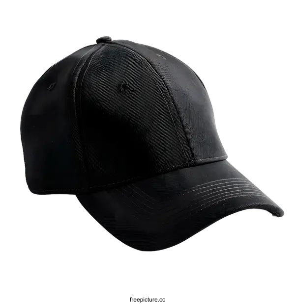 [Transparent Background PNG]Black Baseball Cap Isolated on White Background