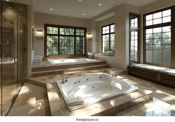 Luxurious Bathroom in a Modern Villa