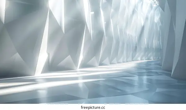 Futuristic White Sci-Fi Corridor