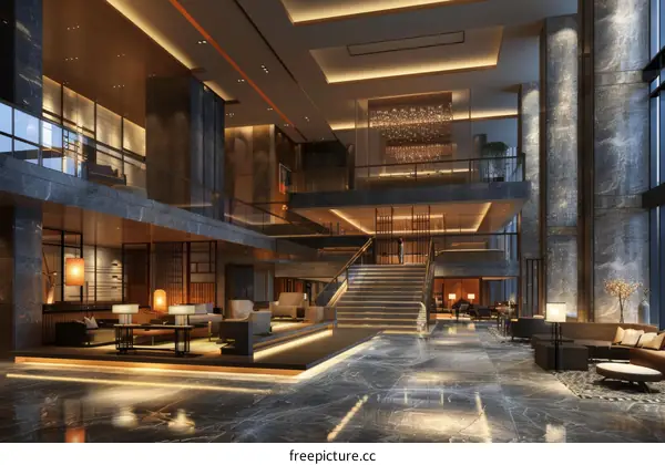 Luxury Hotel Lobby