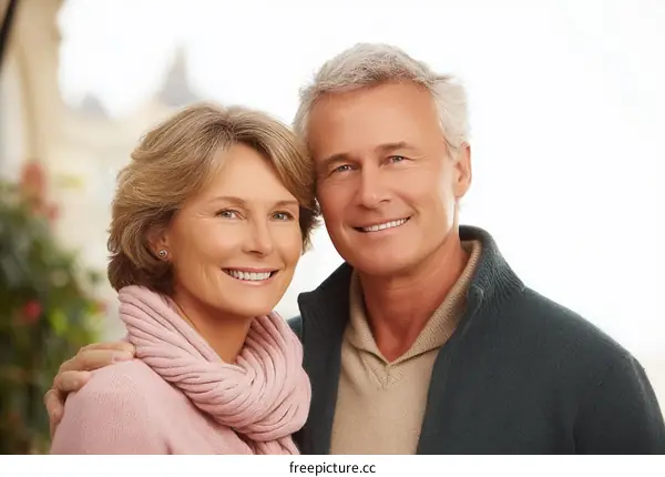Happy Couple Portrait Outdoor
