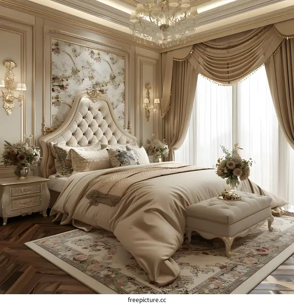 European-style luxury bedroom