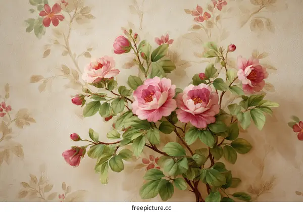 Vintage Floral Wallpaper Design