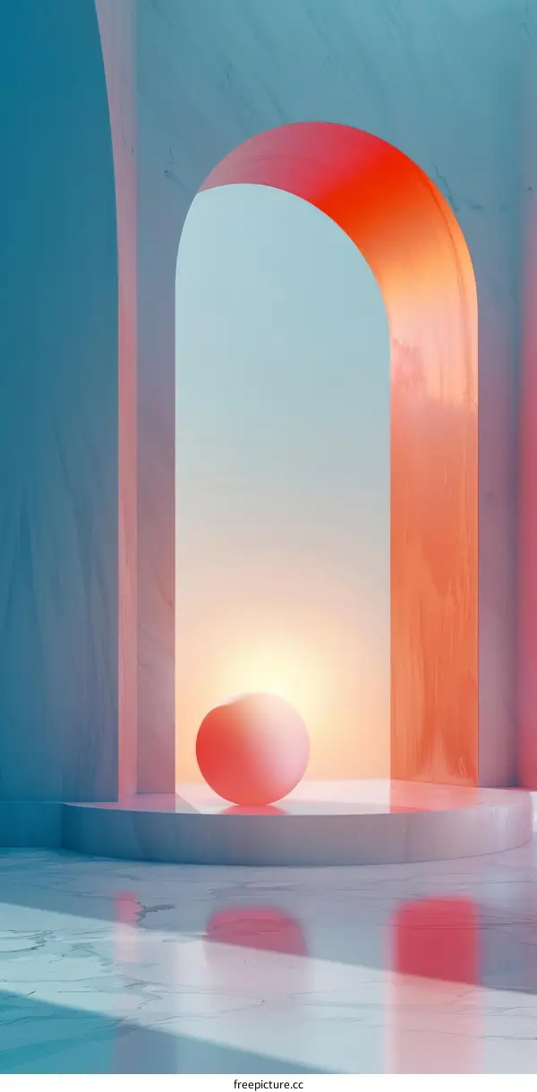 Abstract Architectural Archway Scene Design