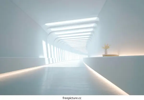 Modern Architectural Corridor with Minimalist Design