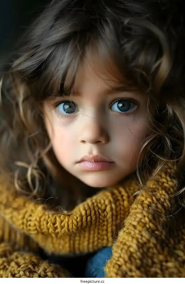 Portrait of a cute little girl
