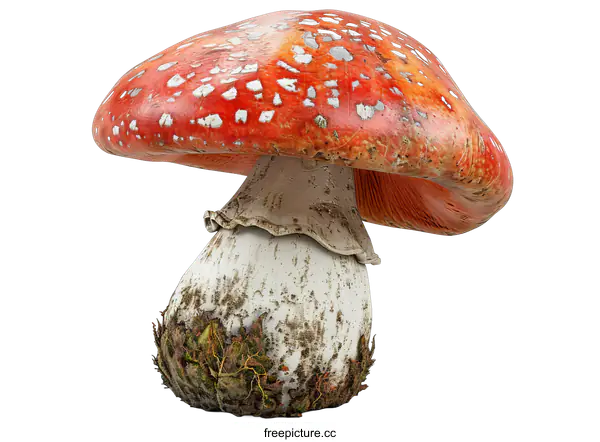[Transparent Background PNG]Red and white poisonous mushroom