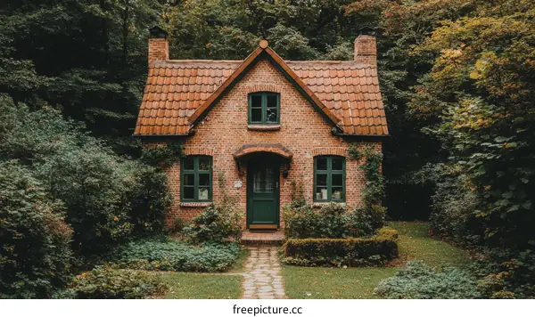 Charming Brick Cottage in a Lush Forest