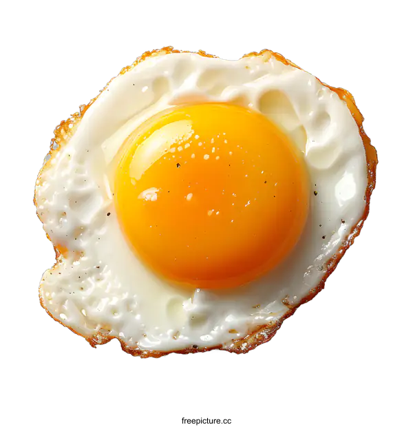 [Transparent Background PNG]Fried egg isolated on white background