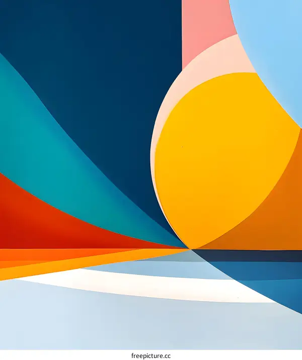 Abstract Geometric Shapes and Colors Illustration