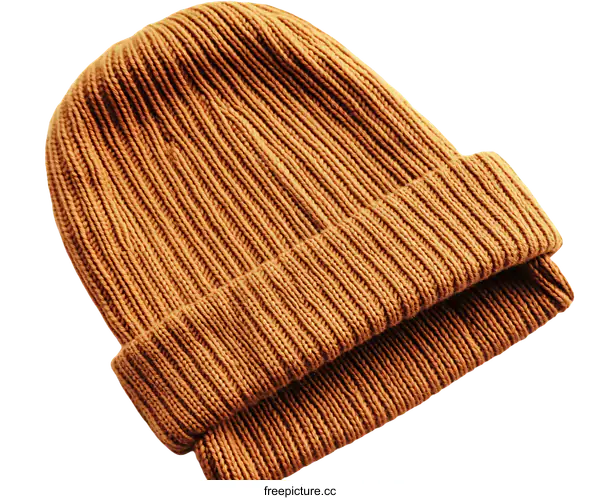 [Transparent Background PNG]Warm Knitted Beanie Hat Close-up