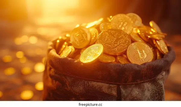 A bag full of Bitcoin