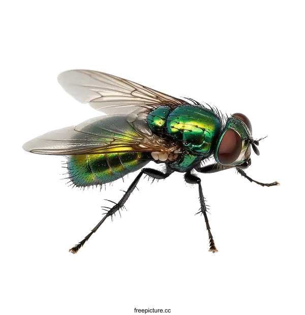 [Transparent Background PNG]Close-up Shot of a Colorful Fly