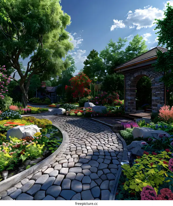 Garden landscape design renderings
