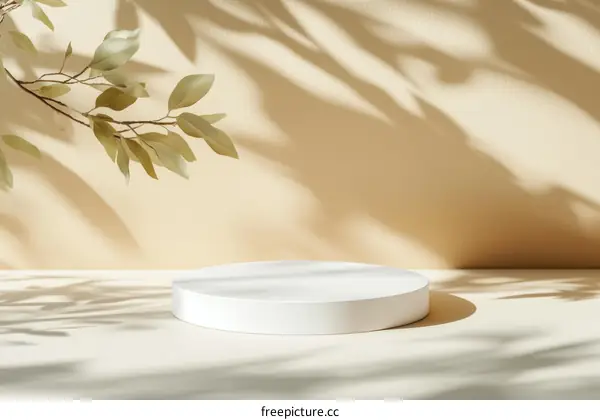 Elegant Minimalist Display Podium with Natural Light