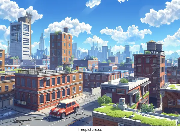 Colorful Cityscape Illustration