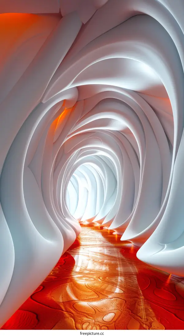 Abstract Futuristic Tunnel Corridor