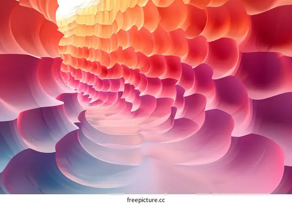 Abstract Fluid Painting with Vibrant Wavy Patterns