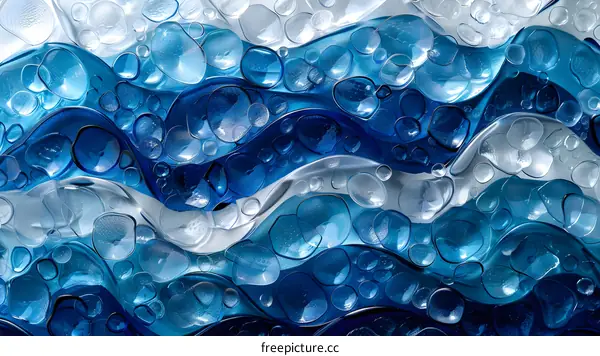 Abstract Blue and White Glass Texture