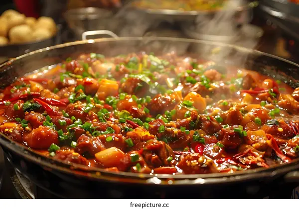 Spicy Pork Stew Cooking