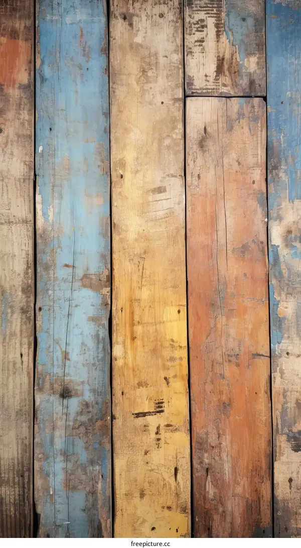 Multicolored Wood Plank Texture Background