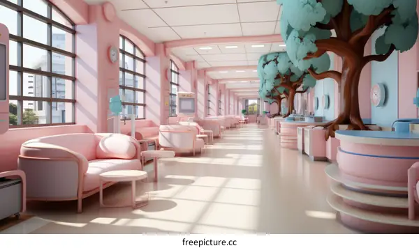 A Whimsical and Colorful Children's Hospital