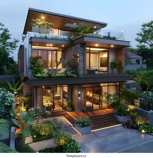 A modern house in Ho Chi Minh City, Vietnam
