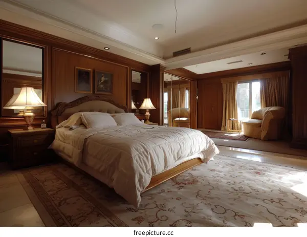 Luxurious Wooden Bedroom Interior Design