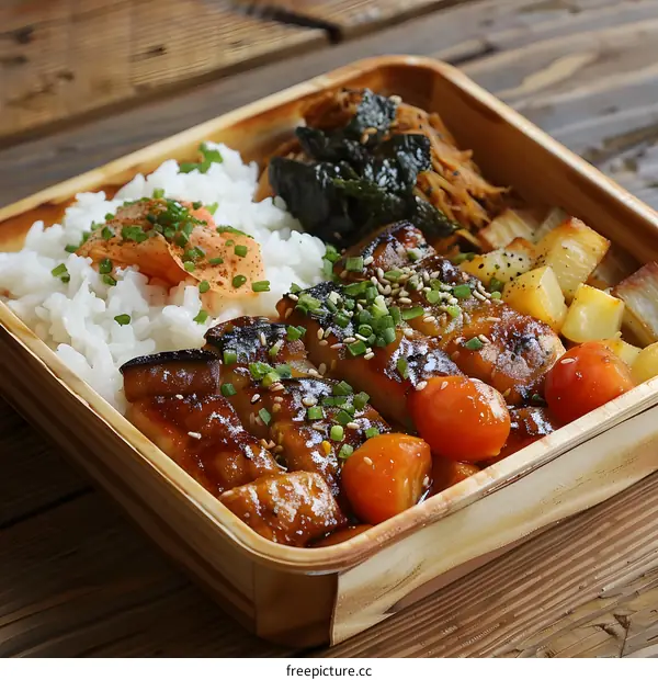 Japanese Bento Box with Grilled Eel