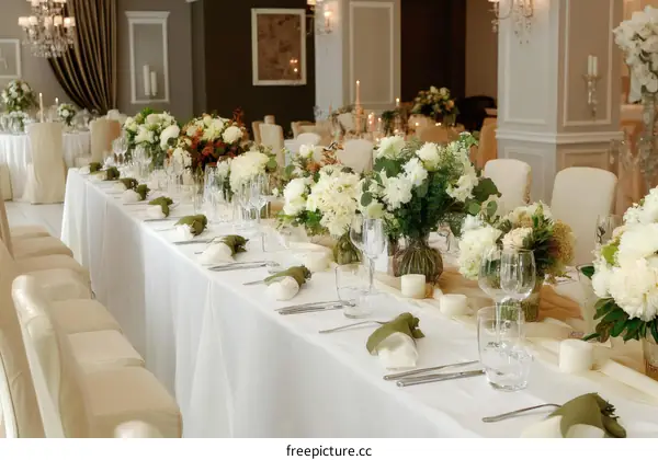 Elegant Wedding Reception Table Setting