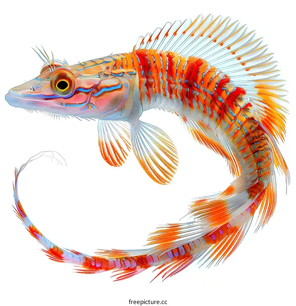 A colorful illustration of a deep-sea fish