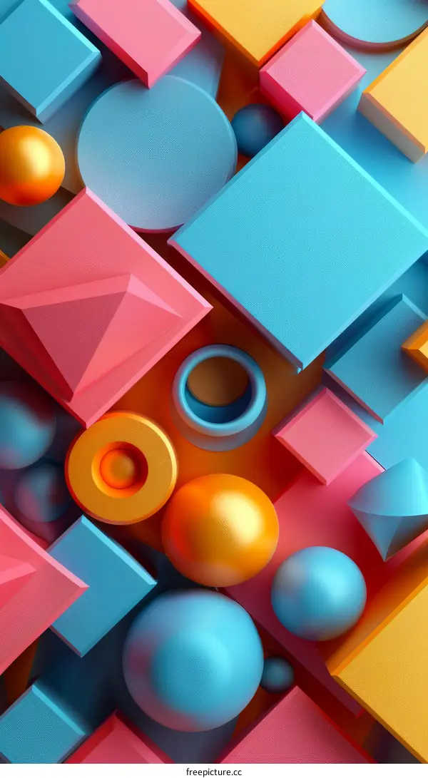 Colorful 3D shapes