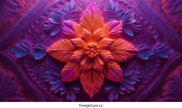 Intricate Floral Design in Vibrant Colors