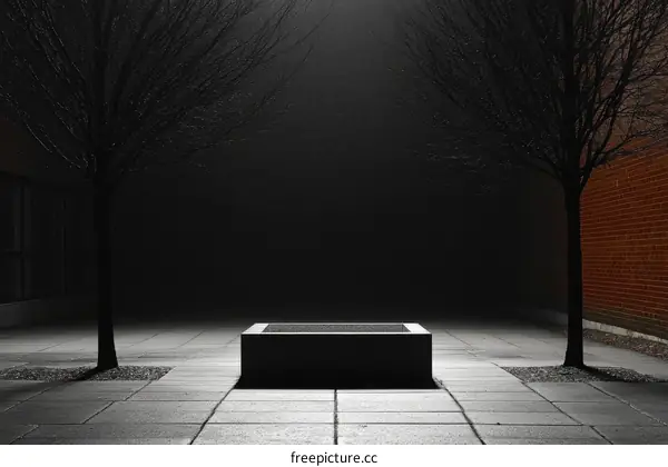 Empty Urban Alleyway at Night