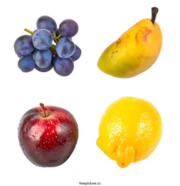 [Transparent Background PNG]Fresh Fruit Isolated on White Background