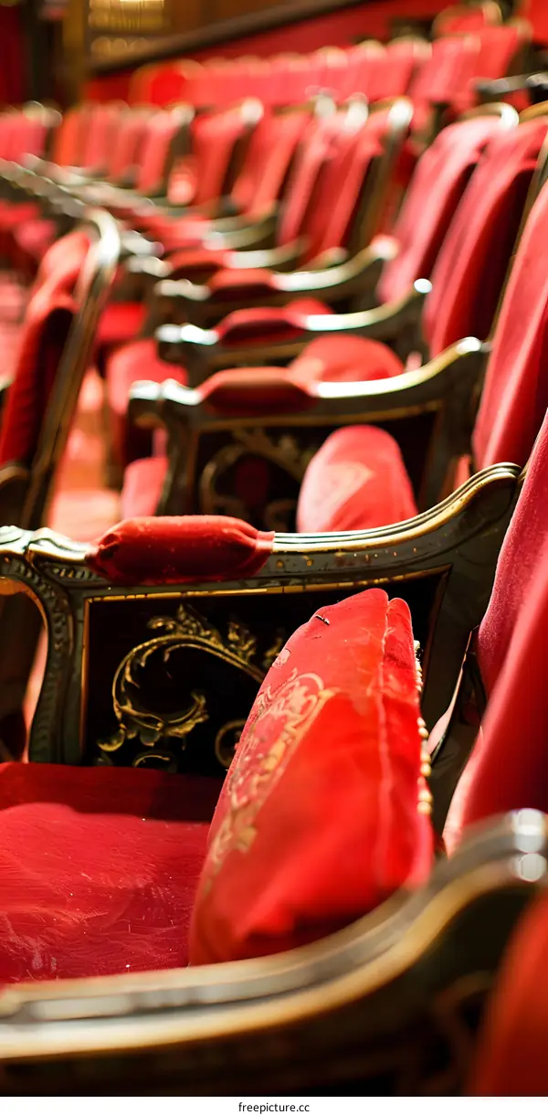 Red Velvet Seats in an Old Theatre