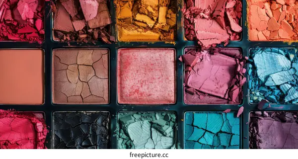 Vibrant Eyeshadow Palette with Rich Hues and Finishes