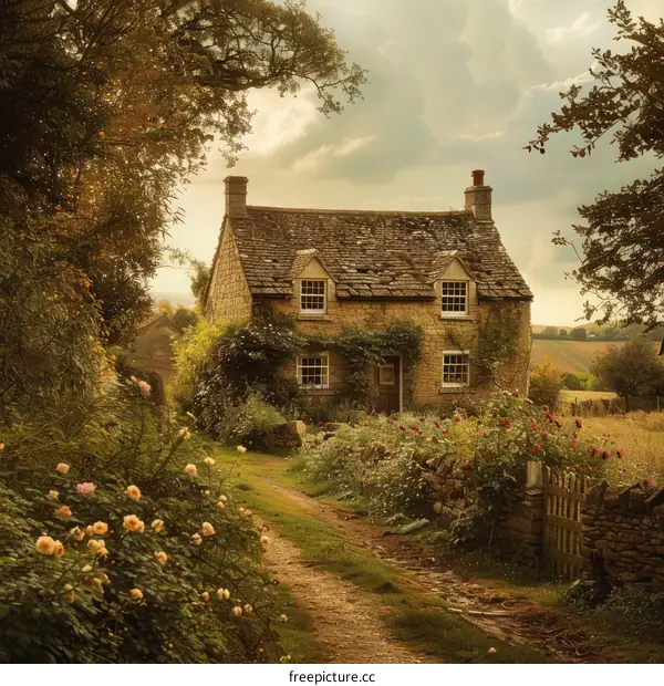 Quaint Thatched Cottage Nestled in the Serene Countryside